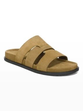 Vince Dorsey Suede leather slide‎ sandals tumeric Mens size 8 / EU 41